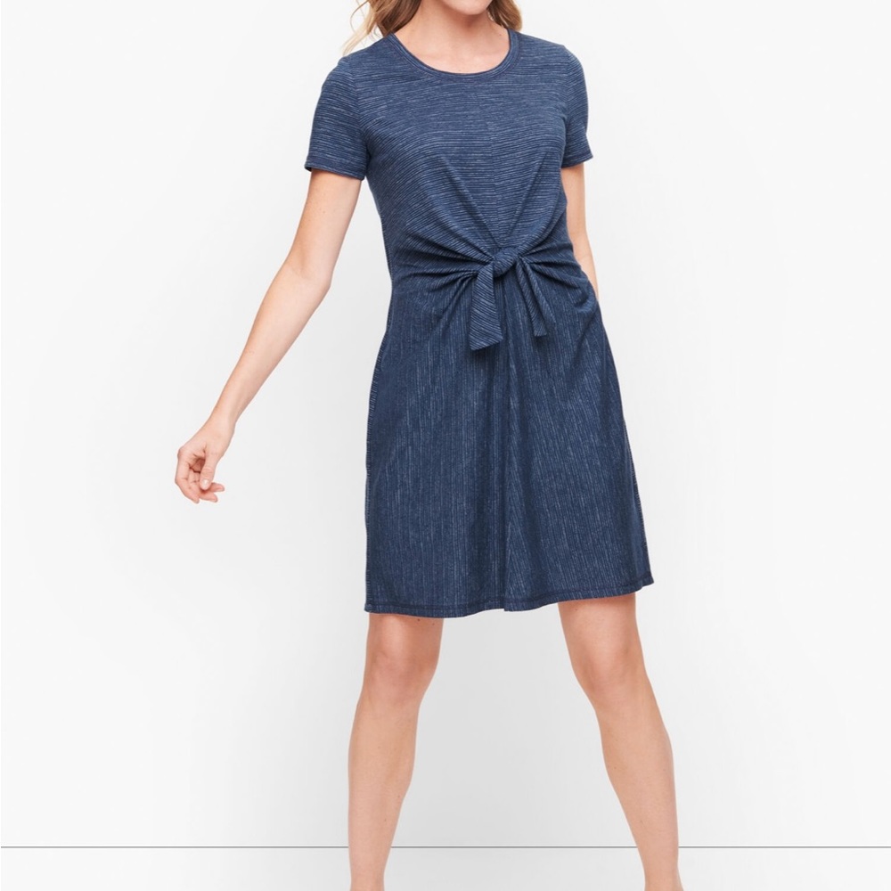 T by Talbots Tie Front T-Shirt Dress